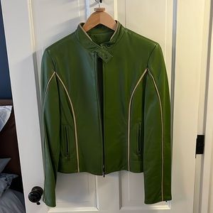 Green leather jacket